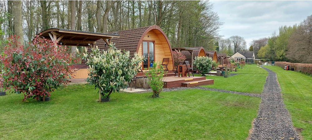 Thornfield glamping / camping pods, Lake District, north Cumbria, UK